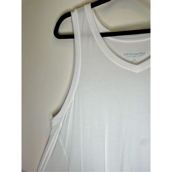 Soft Surroundings White Sublime Tank Tunic Top size L NWOT - Picture 5 of 10